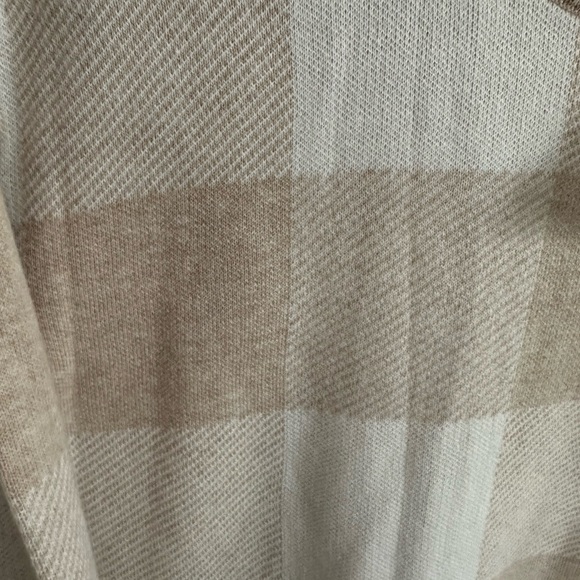 WOMEN’S J.CREW SIZE XL BEIGE & WHITE TEDDY SWEATER - Picture 2 of 5